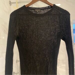 Rag & bone New York sheer black sweater XS